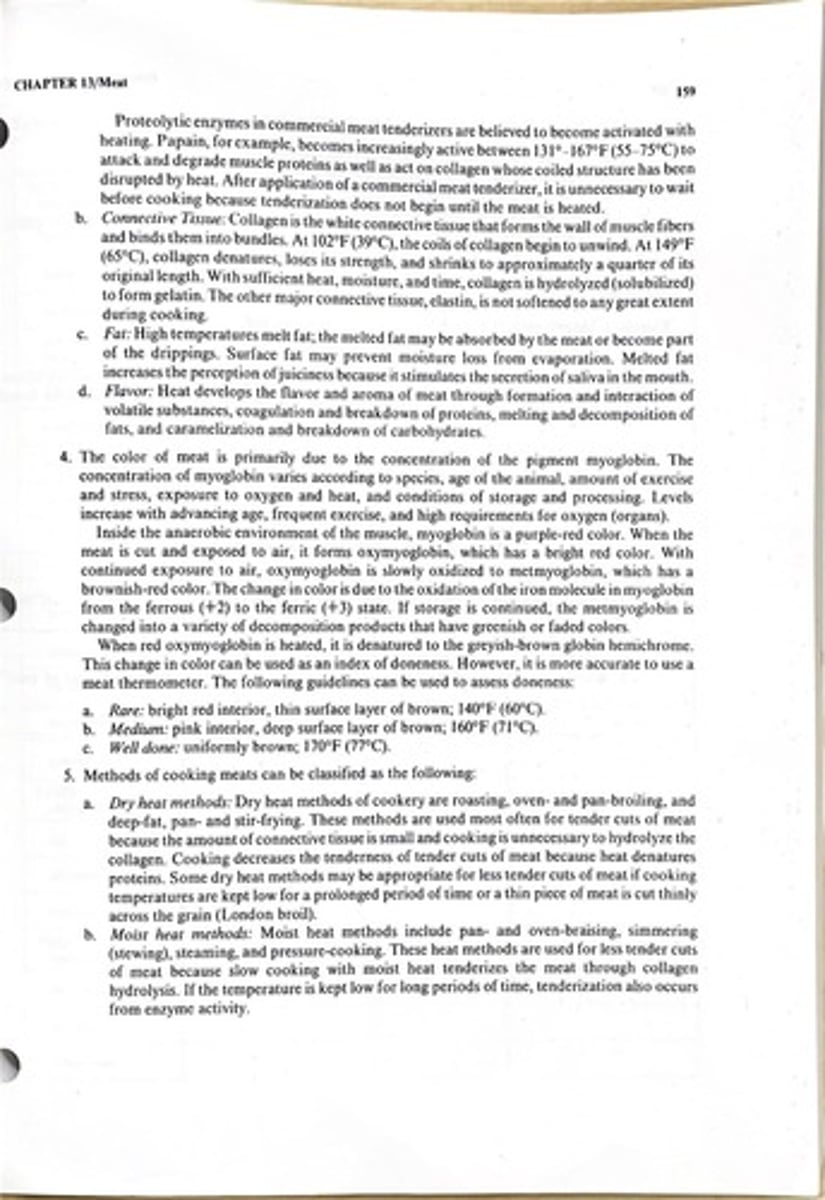 <p>The proteins denature and coagulate, changing the texture from liquid to solid.</p>