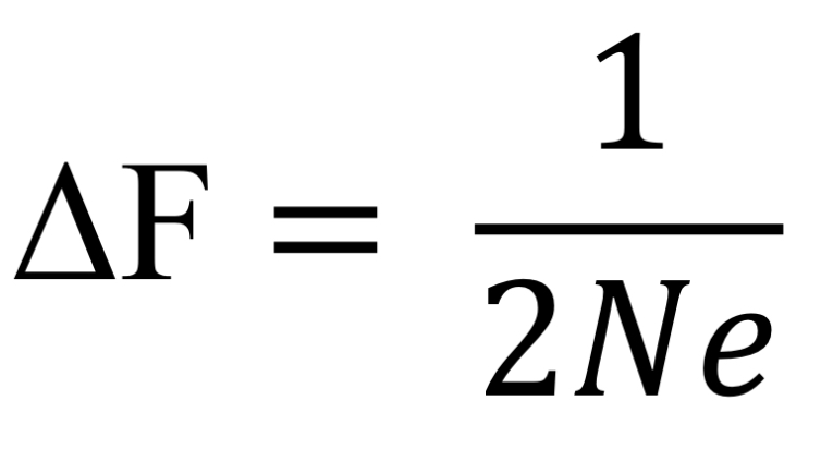 * inteelttoename = delta F
* als < 0.5% = veilig
* als > 1% = kritiek