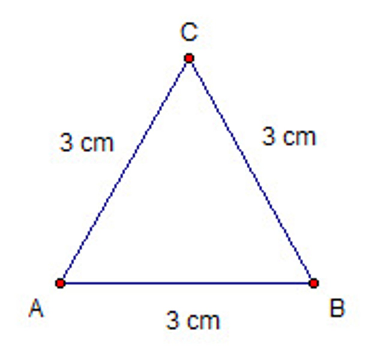 <p>A triangle with three congruent sides</p>
