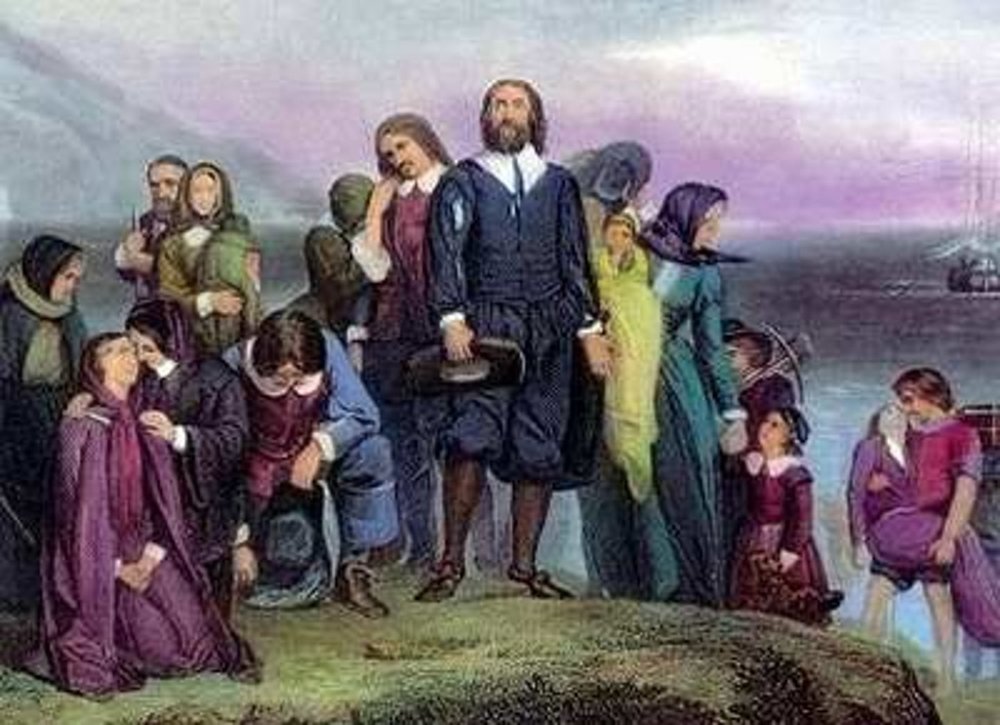 <p>A religious group who wanted to purify the Church of England. They came to America for religious freedom and settled Massachusetts Bay in the 1630s and 1640s.</p>