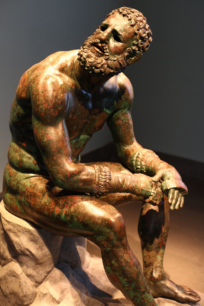 <p>Seated Boxer</p>