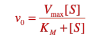<p>(Vmax x [S]) / (Km + [S]) </p>