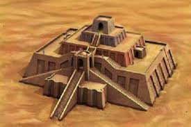 <p>stepped structures, oldest pyramids, built by Sumerians (Iraq) mud bricks</p>