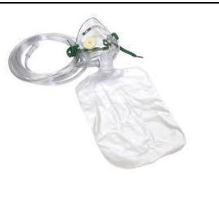 <p>low flow delivers 60-90% oxygen<br>LPM: no less than 10</p>