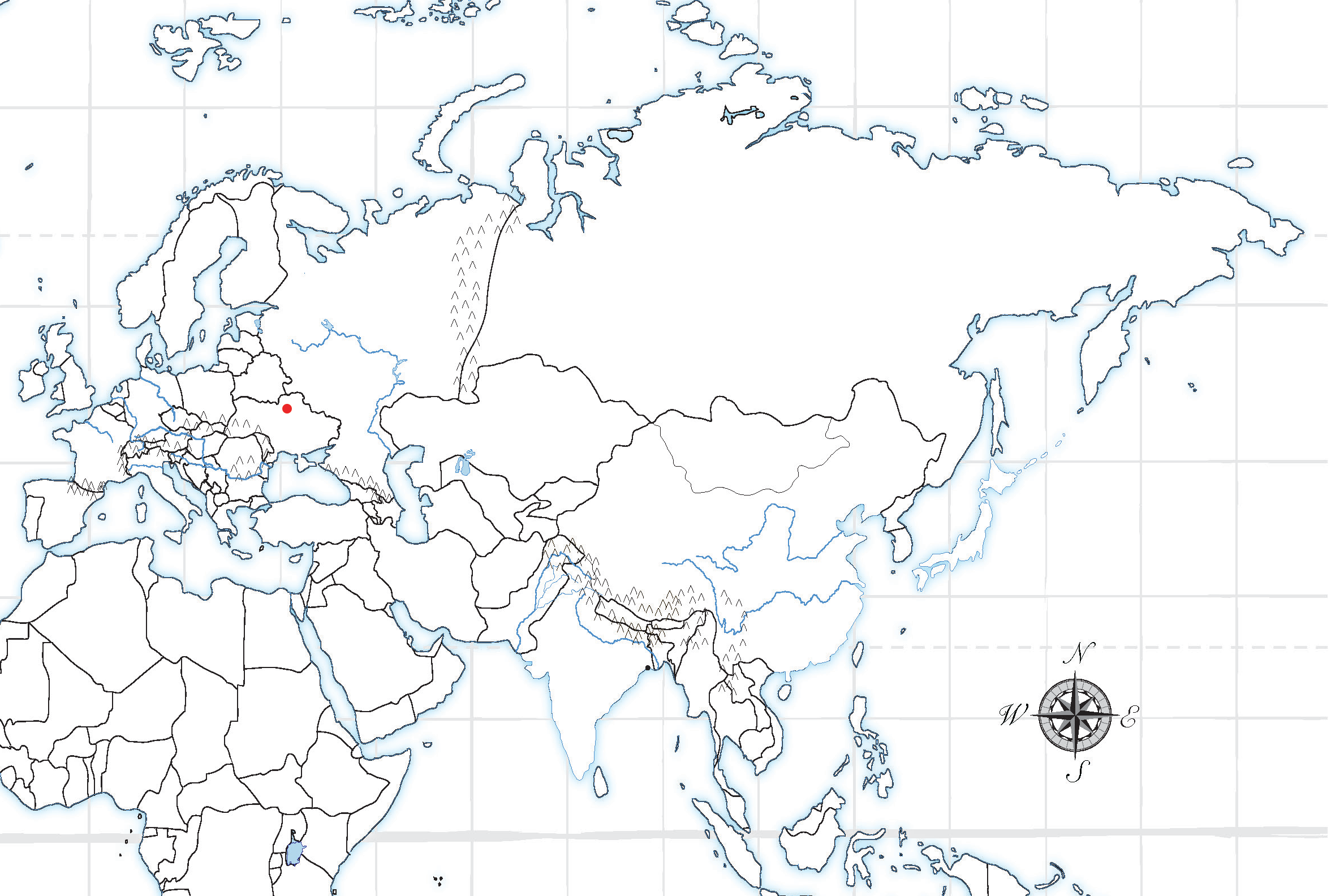 <p>Tell me the area in Europe and Asia</p>