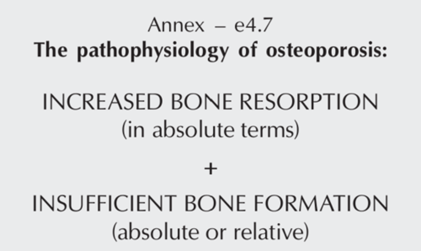 <p>- generalised disease of the skeleton characterised by a progressive bone loss and deterioration of microstructure, followed by increased bone fragility</p><p>- i.e. even minor trauma can cause bone fractures</p>