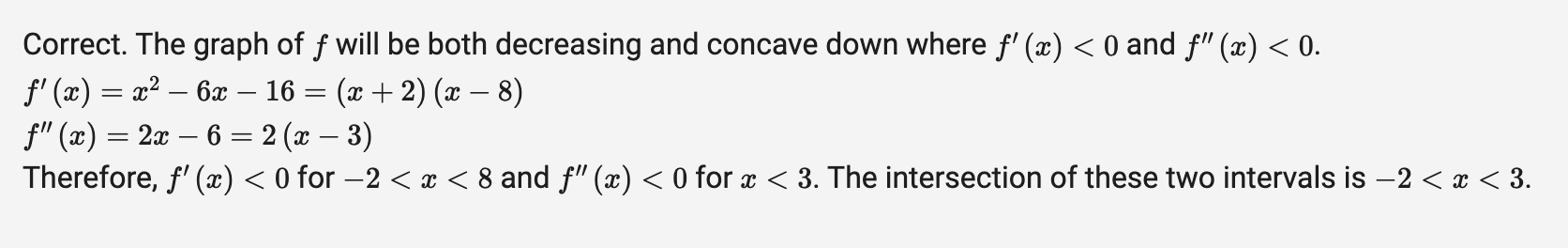 <p>(-2, 3) only</p>