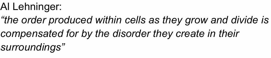 <p>How do living organisms “take” and “return” free energy according to this slide?</p>