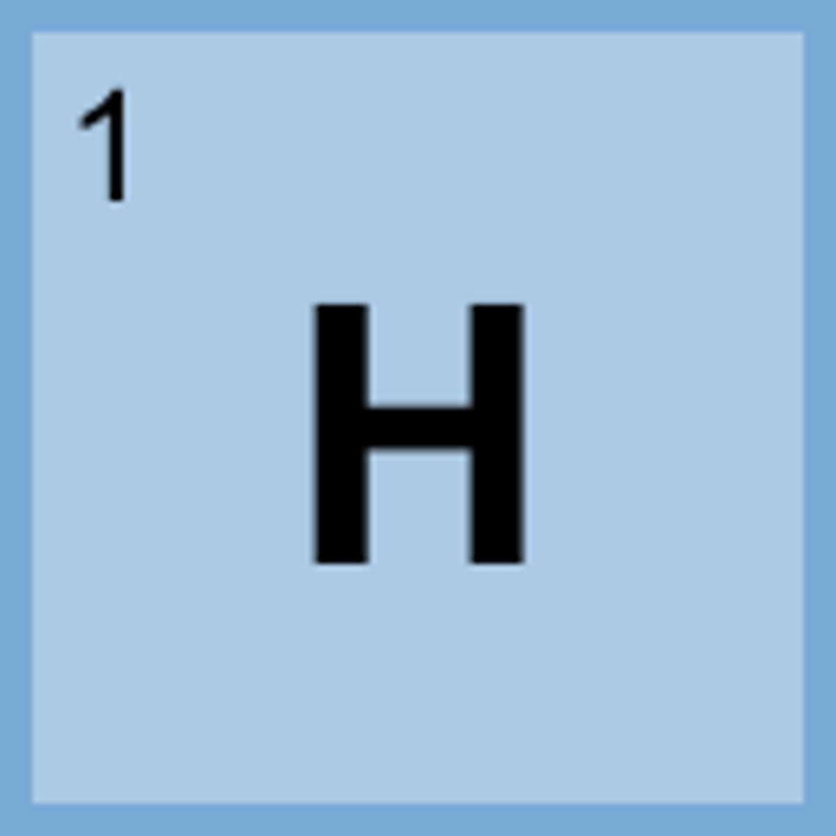 <p>Hydrogen, 1</p>