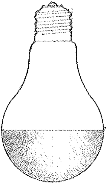 <p>A bulb having a hemispherical reflective silver bowl opposite the lamp base to decrease glare</p>