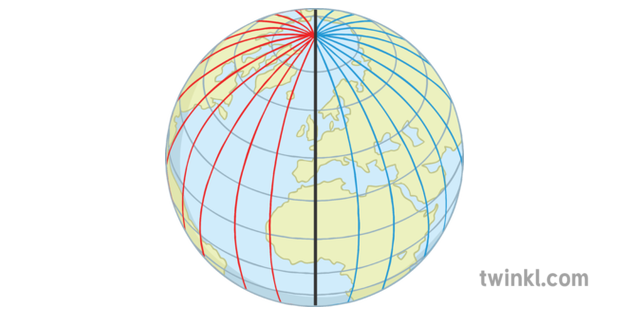 <p><span>Lines of longitude</span></p>