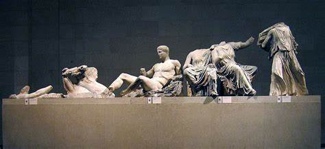 <ol><li><p>Part of the Parthenon pediment</p></li><li><p>Elements of contrapposto</p></li><li><p>All show parts of the life of Athena</p></li><li><p>Made in Phidias’s workshop</p></li><li><p>438 - 432 B.C.E.</p></li></ol><p></p>