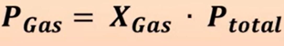 <p>P is pressure, and X is the moles of the gas divided by total moles. You can add pressures together</p>