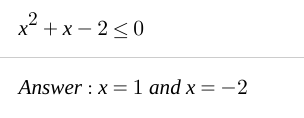 What are the values of x called?