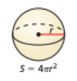 <p>S = 4πr²</p>