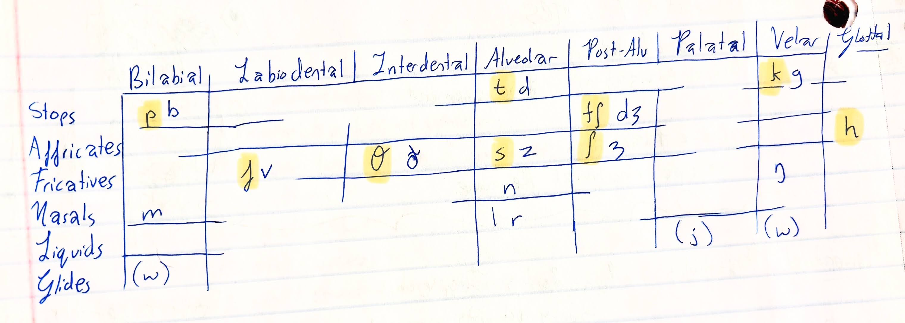 <p>Which natural class defines these sounds?</p>