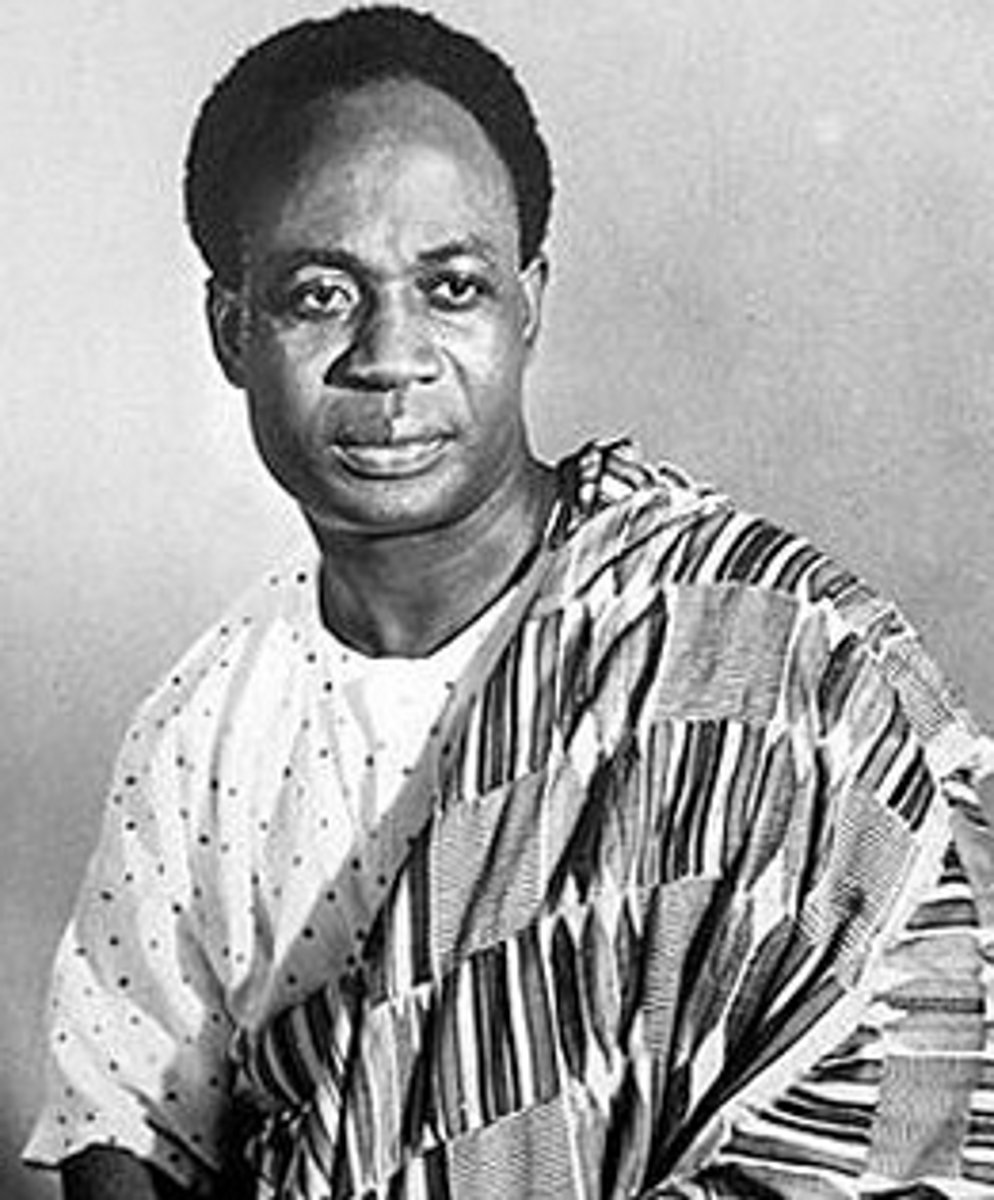 <p>founder of Ghana's independence movement, part of the non-aligned movement, and Ghana's first president.</p>