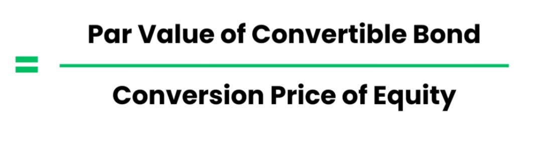 <p>How many shares of common stock you will receive if you decide to exercise your option to convert the bond.</p><p>Expressed as:</p><p>Convertible Bond Par Value  /   Conversion Price</p><p></p>