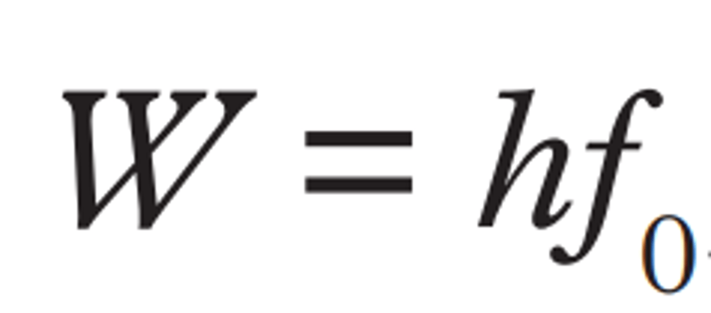 <p>The minimum energy required to remove a election from a solid.</p>
