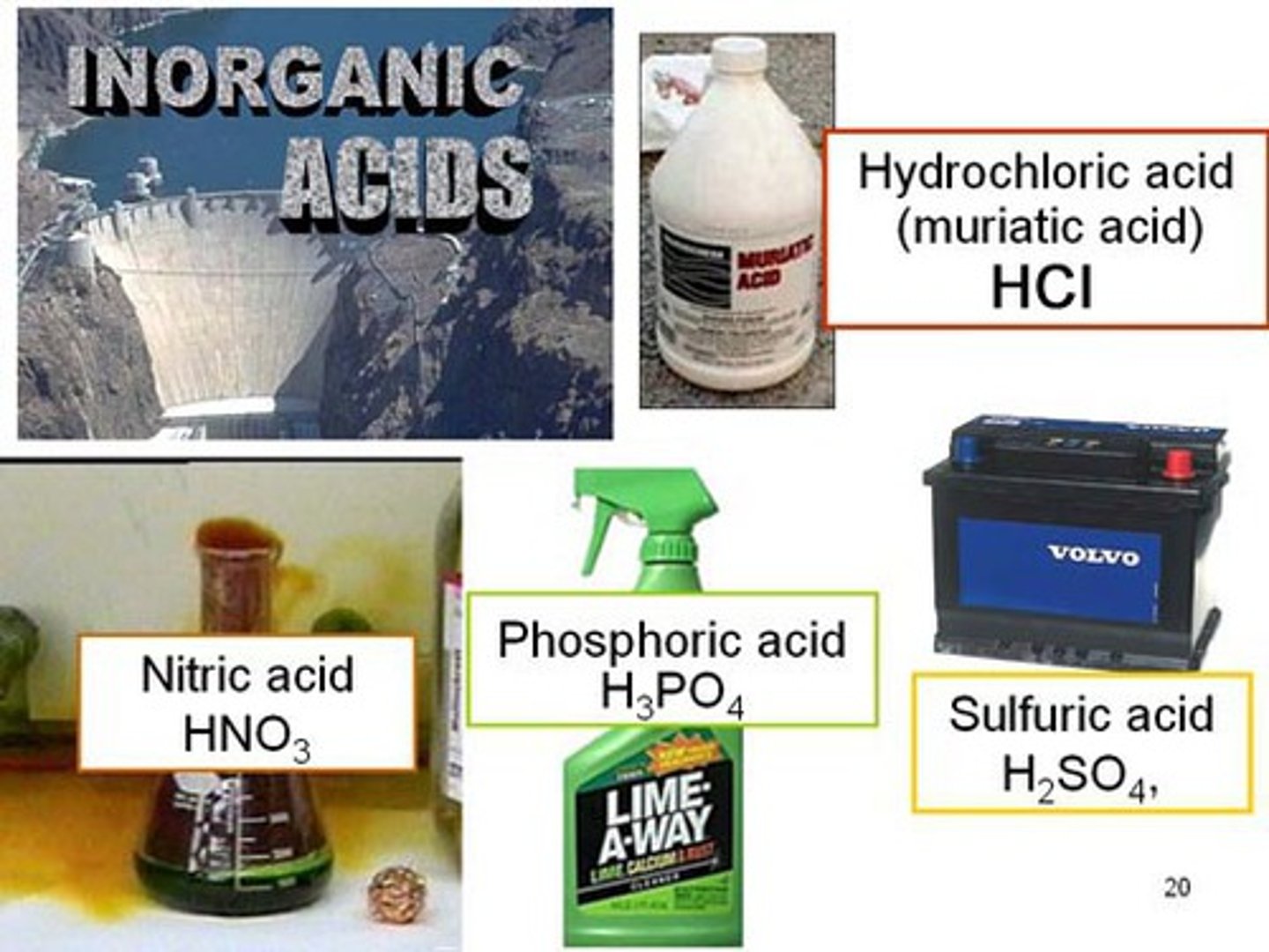 <p>conducts electricity in solution, tastes sour, feels watery, reacts vigorously w/metals to produce H₂ gas, clear in phenolphthalein, turns blue litmus paper red</p>