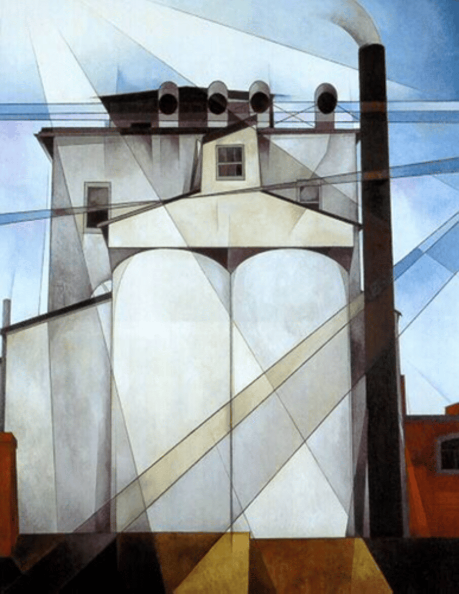 <p>Charles Demuth, 1927, oil o/composition board</p>