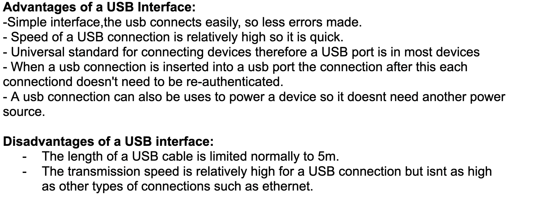 A Universal Serial Bus (USB) is a common interface that enables communication between devices and a host controller such as a personal computer (PC) or smartphone. It connects peripheral devices such as digital cameras, mice, keyboards, printers, scanners, media devices, external hard drives and flash drives.
