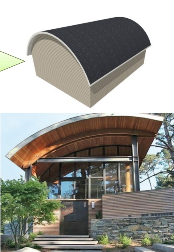 <p>A roof or ceiling having a semicylindrical form. </p>
