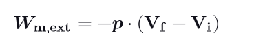 <p>p is a constant (the system expands or compresses at a constant pressure). The formula for the work done is then equal to -p<span>ΔV.</span></p>