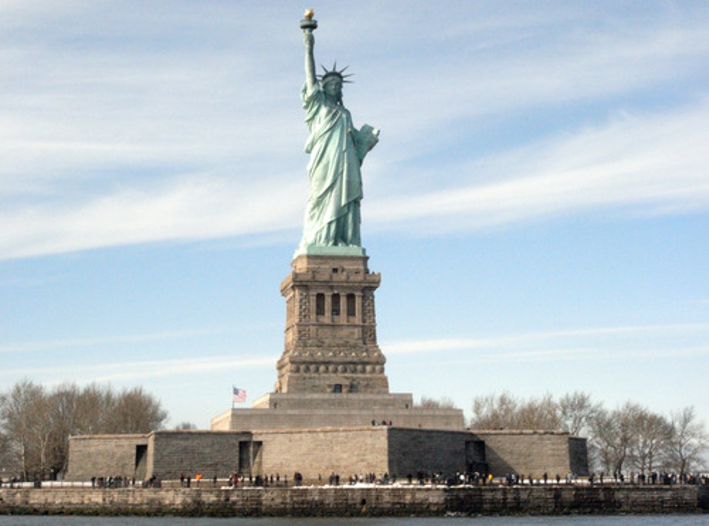 <p>- New York (Harbor)</p><p>- Liberty Island</p>