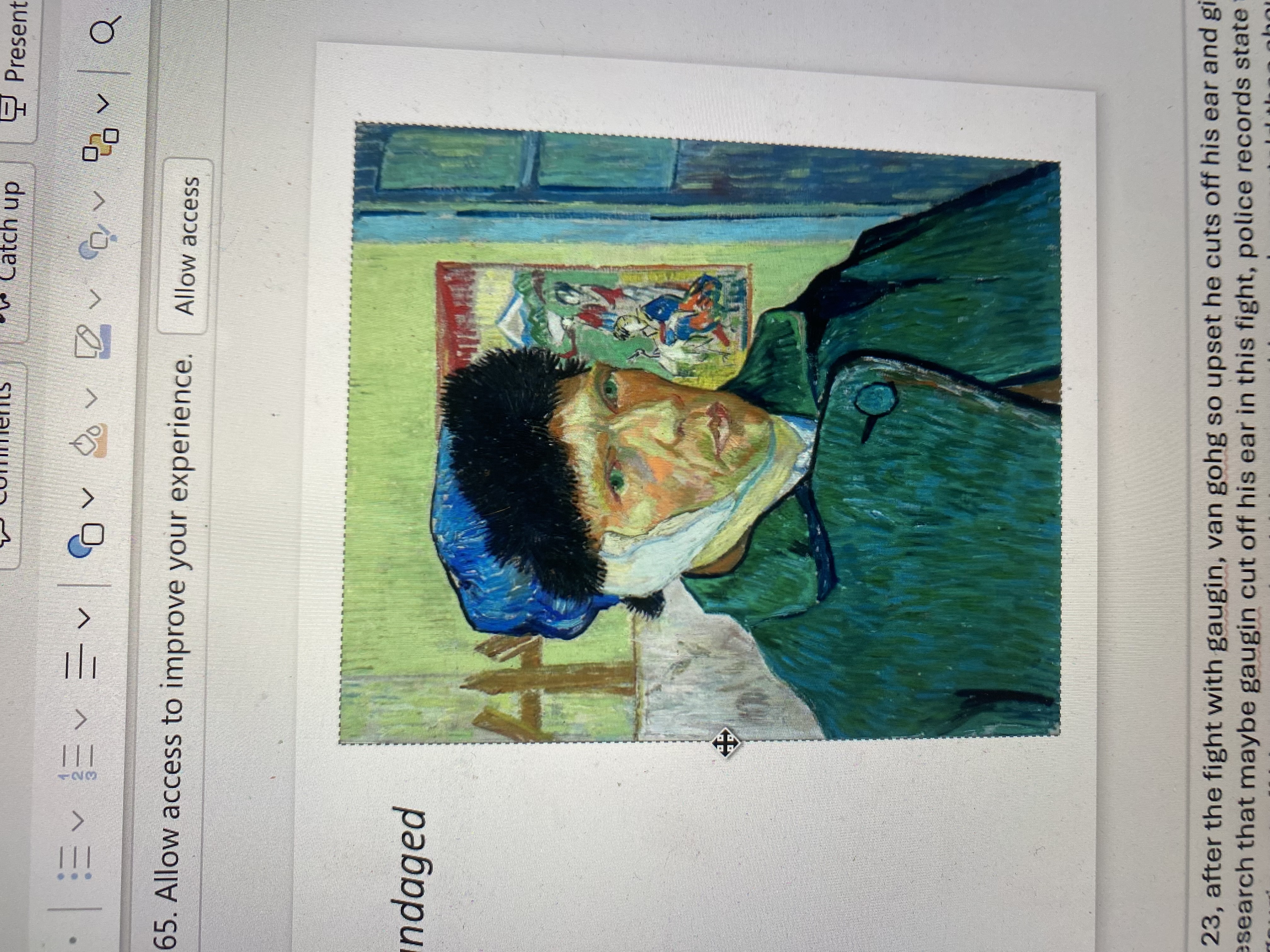 <p><span>Van Gogh, <em>Self-Portrait with Bandaged Ear</em>, 1889</span></p>