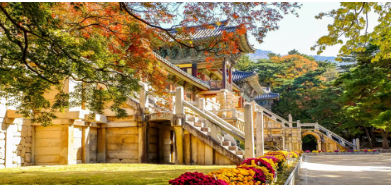 <p><span>Built in 528 CE during the Sille Dynasty, this Buddhist temple is known for its stone pagodas and exquisiter wooden halls, exemplifying harmony with nature. The temple became a UNESCO World Heritage site in 1995</span></p>