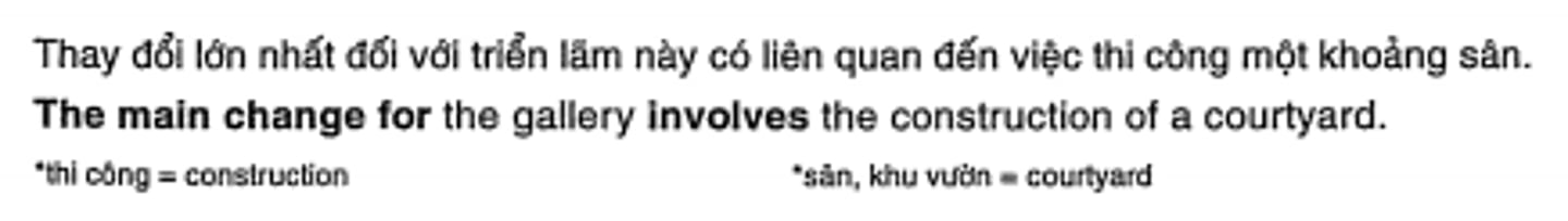 <p>thay đổi lớn nhất đối với .. bao gồm</p>