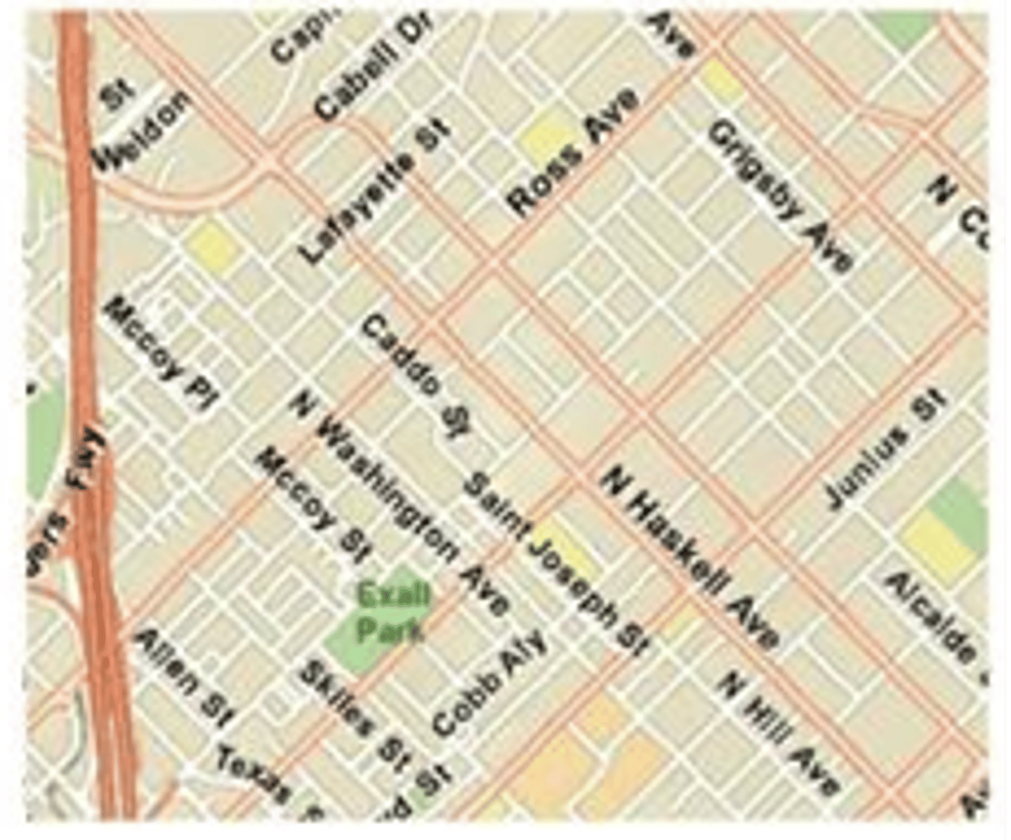 <p>shows small area</p>