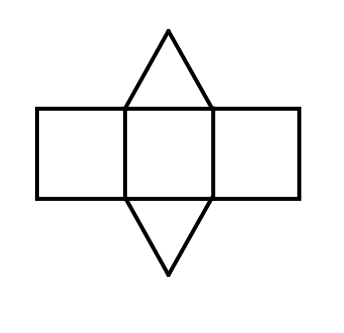 <p><span><span>The preceding figure is a net for which of the following three-dimensional figures?</span></span></p><p></p><p class="choice_paragraph"><span><span>Cube</span></span></p><p></p><p class="choice_paragraph"><span><span>Triangular prism</span></span></p><p></p><p class="choice_paragraph"><span><span>Rectangular prism</span></span></p><p></p><p class="choice_paragraph"><span><span>Triangular pyramid</span></span></p>