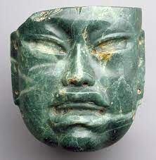 <p>Olmec Style Mask (culture &amp; location)</p>