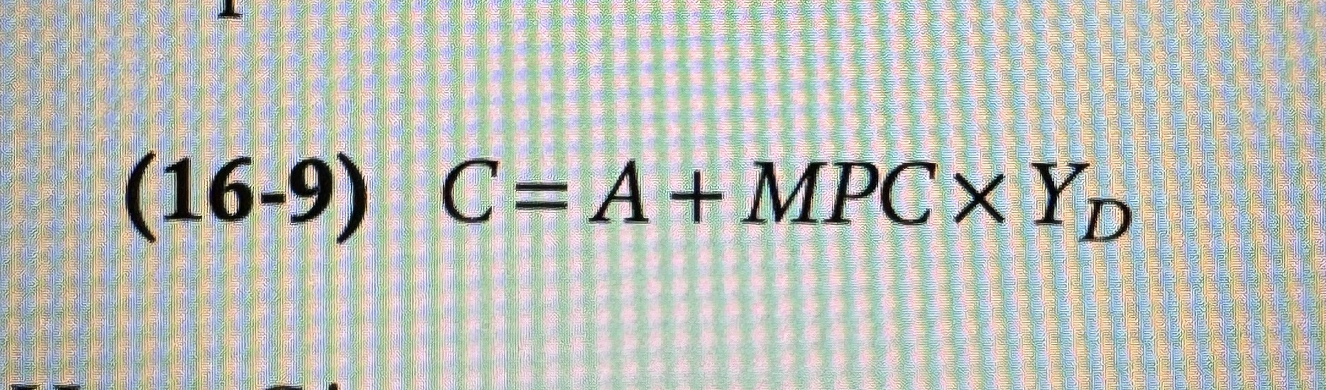 <p>The relationship for the economy as a whole between aggregate current disposable income and aggregate consumer spending.</p>