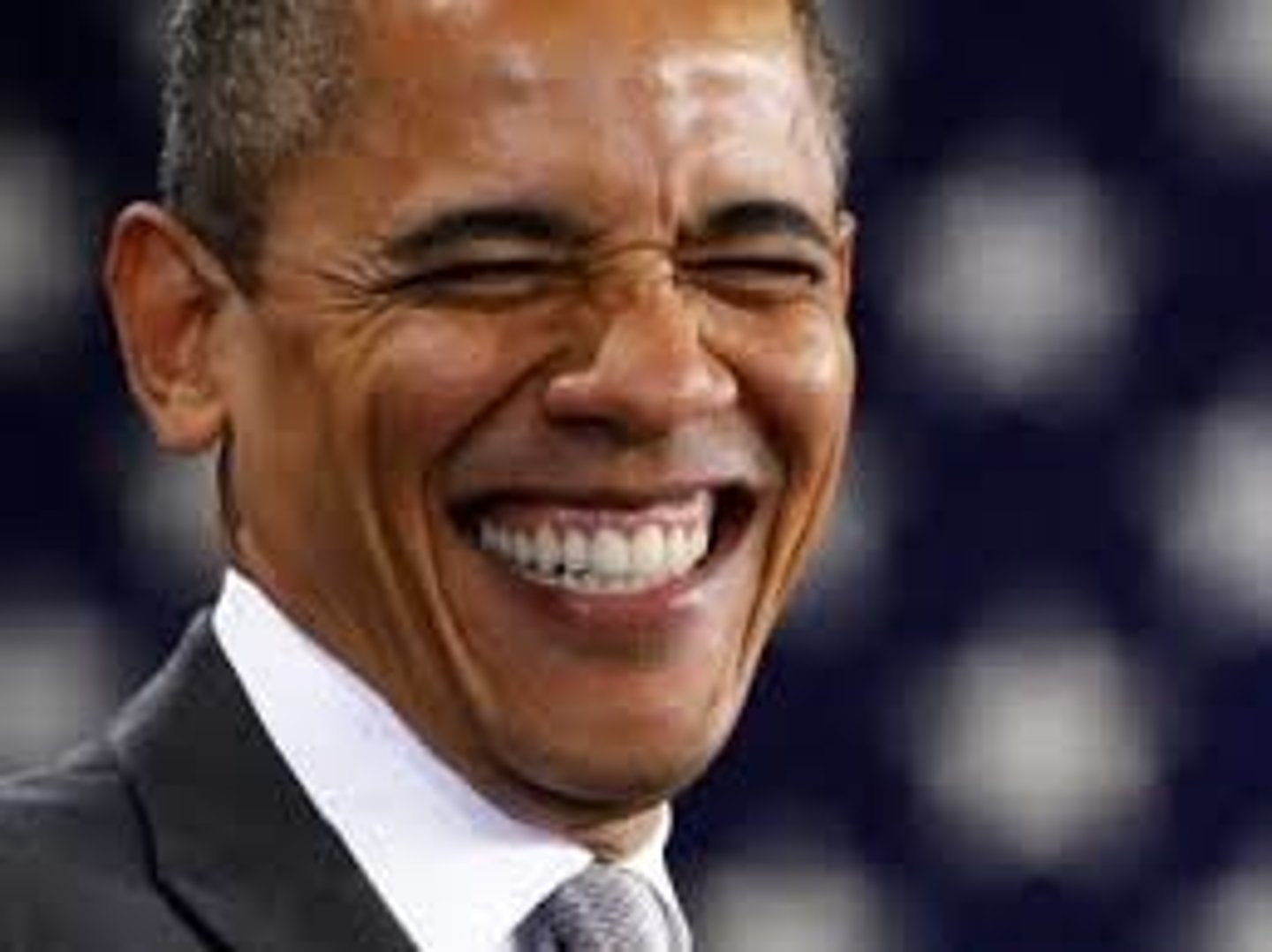 <p>to smile widely</p>