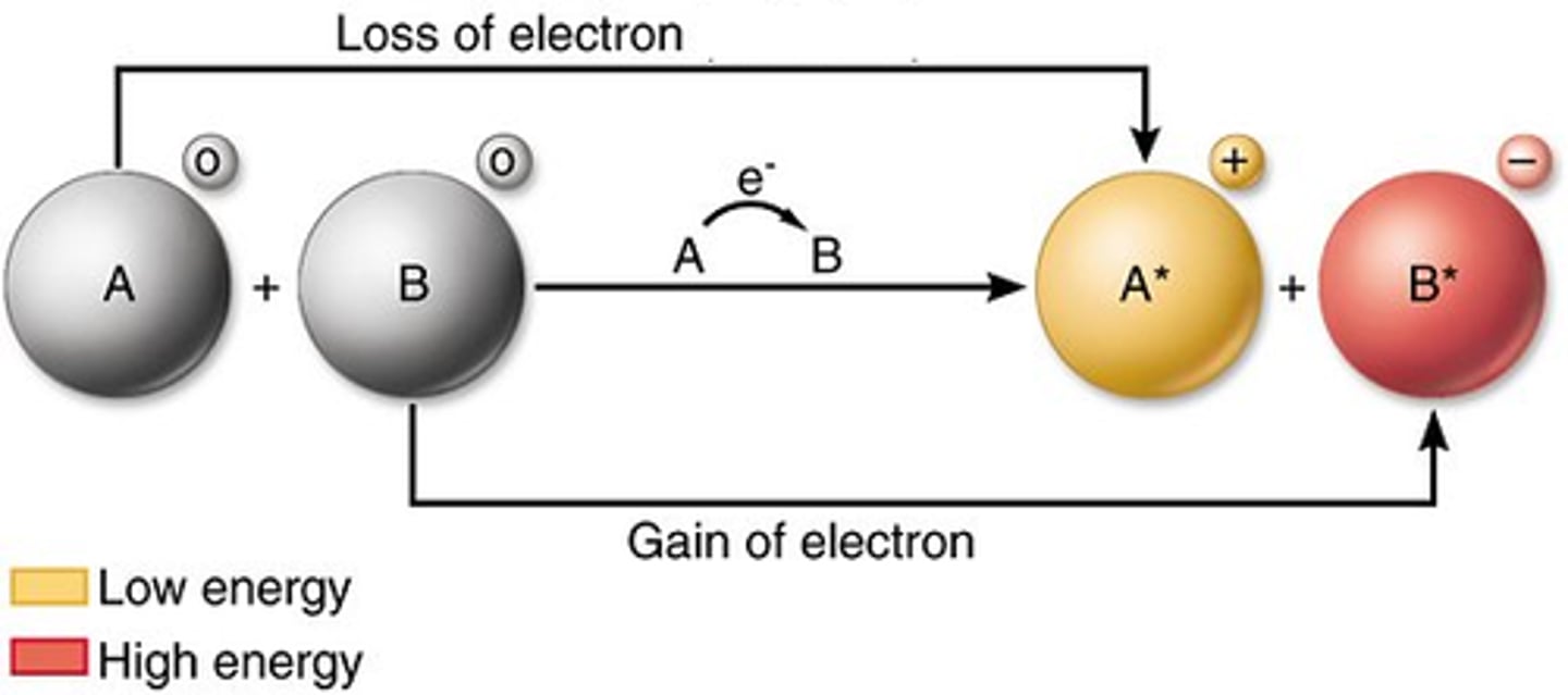 <p>Addition of H2; gains of electrons</p>
