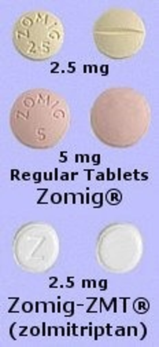 <p>Zolmitriptan</p><p>Antimigraine</p><p>Migraine</p>