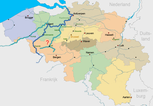 <p><span>Aan welke zijrivier van de Schelde liggen Aalst en Aat?</span></p>