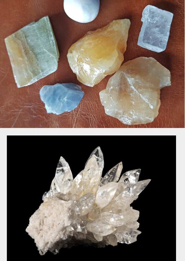 <p>Most common carbonate, softer than quartz, fizzes when exposed to weak acid</p>