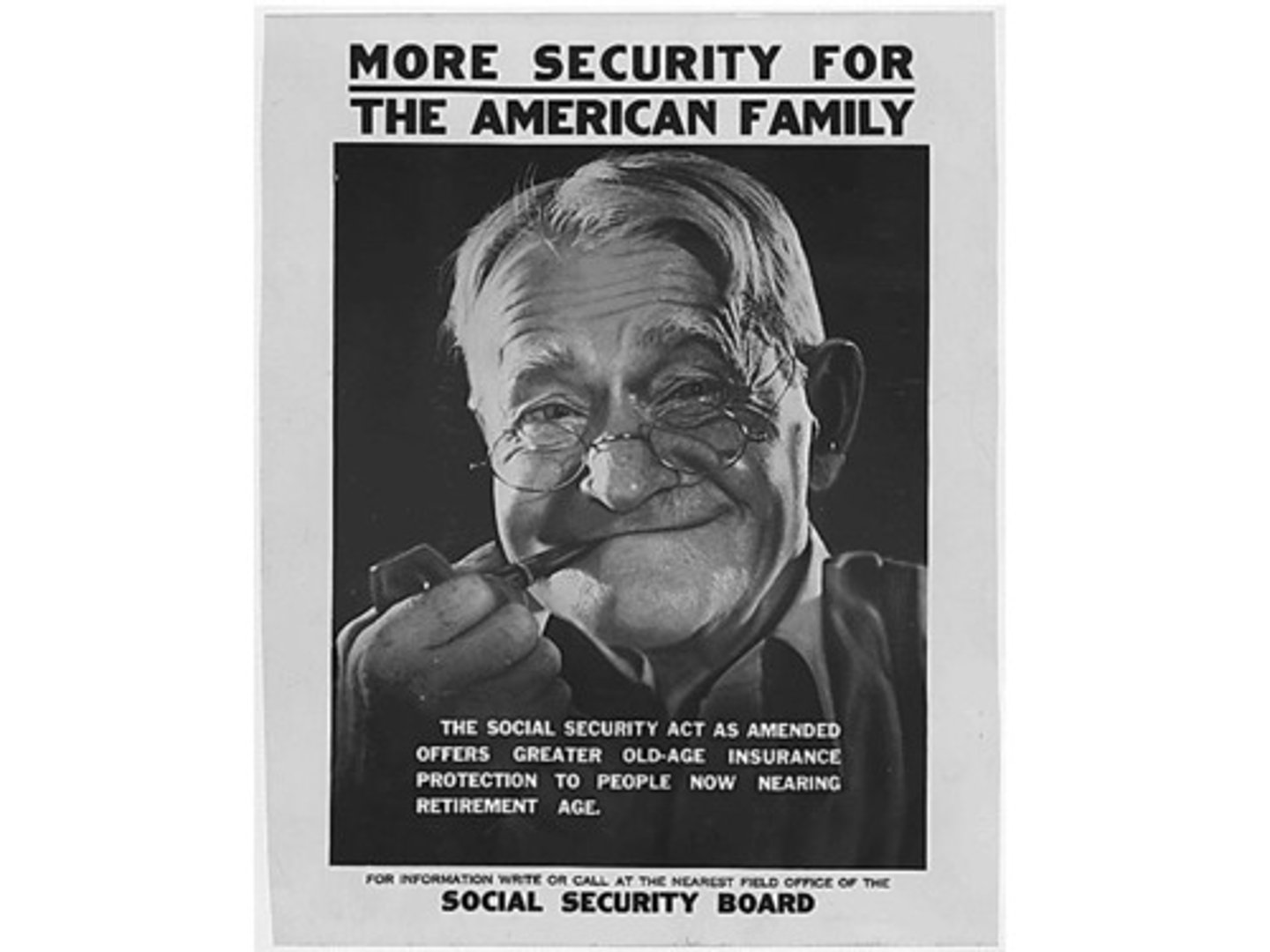 <p>One of the most important acts passed during the New Deal - still exists today. Provides Americans with a "safety net" - unemployment insurance, retirement benefits, and aid for disabled and orphaned Americans.</p>