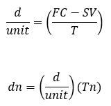 <ul><li><p>T = total number of units produced within the useful life</p></li><li><p>Tn = number of units produced at the nth year</p></li></ul><p></p>