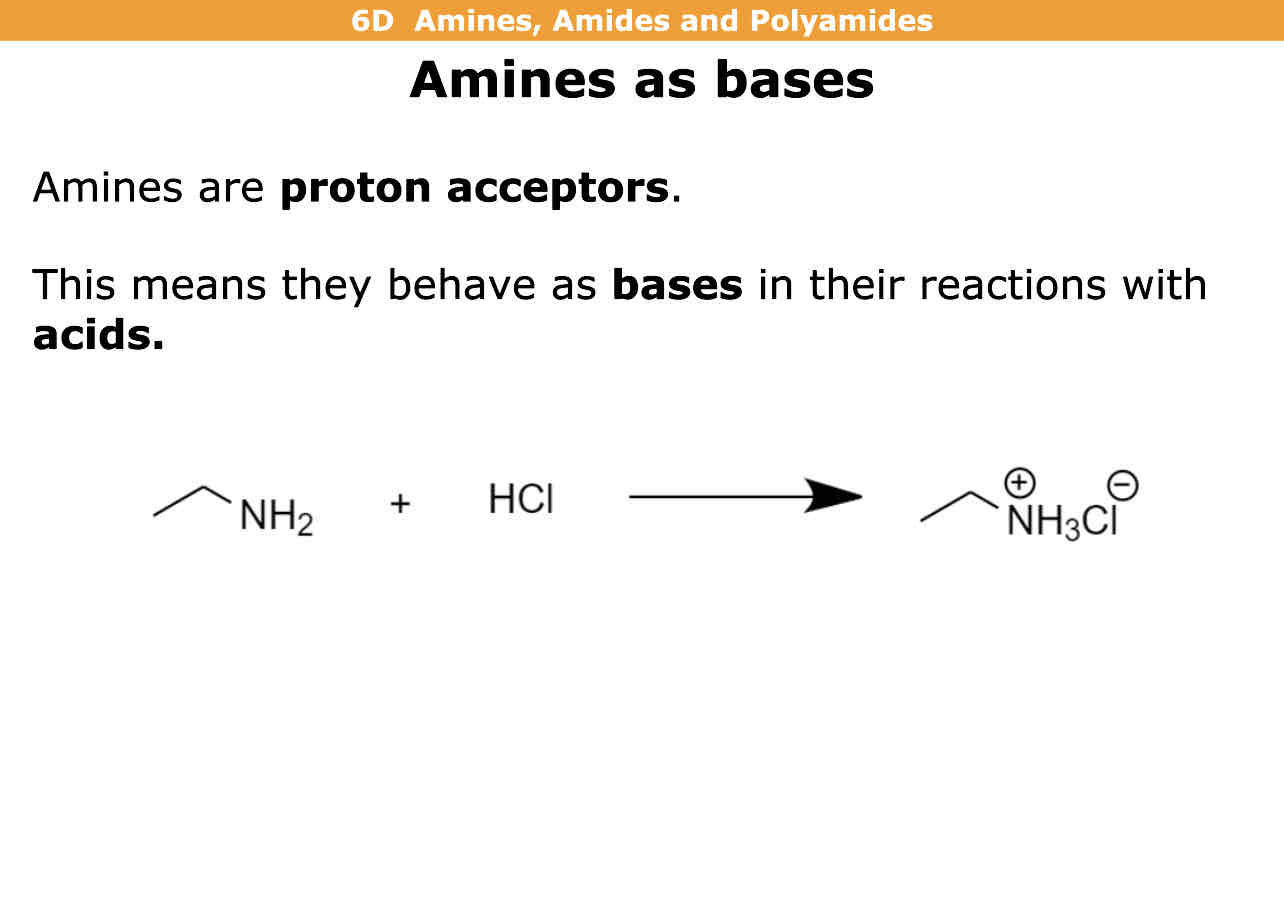 <p>NH2 gains hydrogen to form NH3 with + charge</p><p>And negative ion is formed too</p>