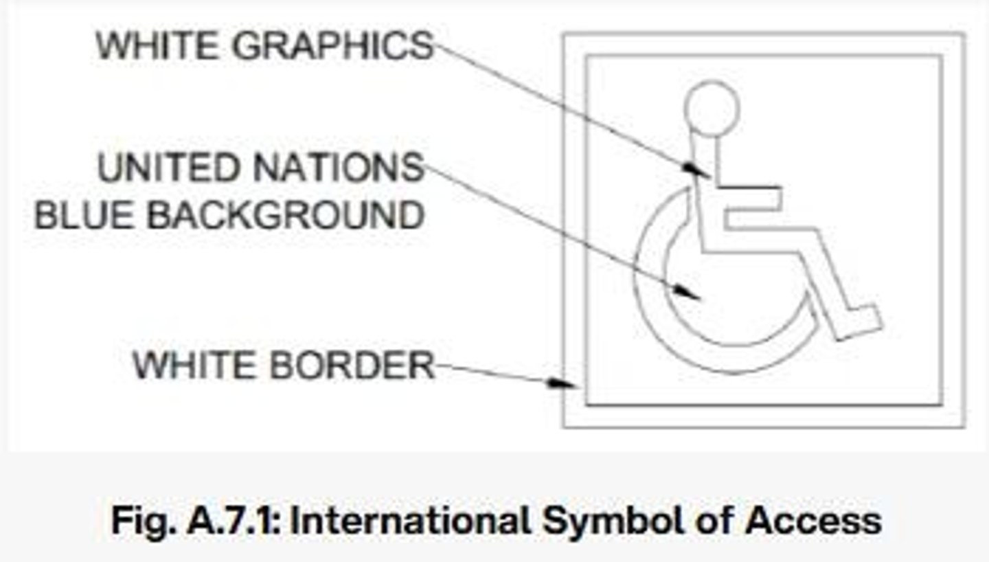 <p>A white symbolized figure of a person in a wheelchair on a square background with United Nations Blue color.</p>