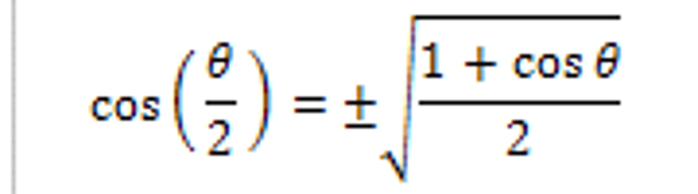 <p>Half Angle Identity</p>