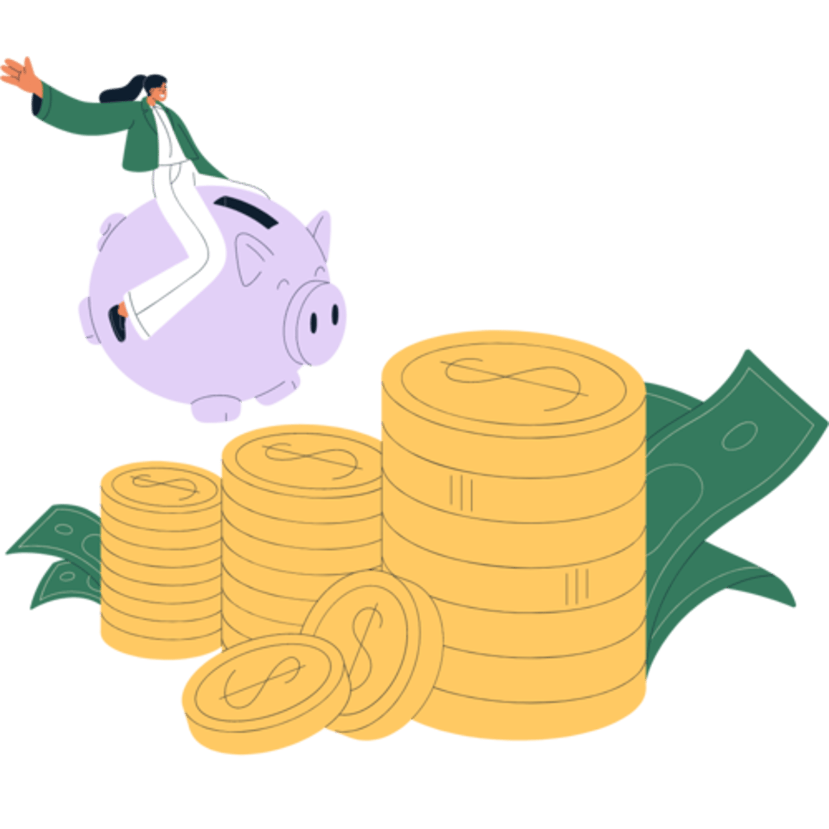 <p>to accumulate money over time for a specific purpose.</p><p>They are ________________ for a long-awaited vacation to Europe next summer.</p>