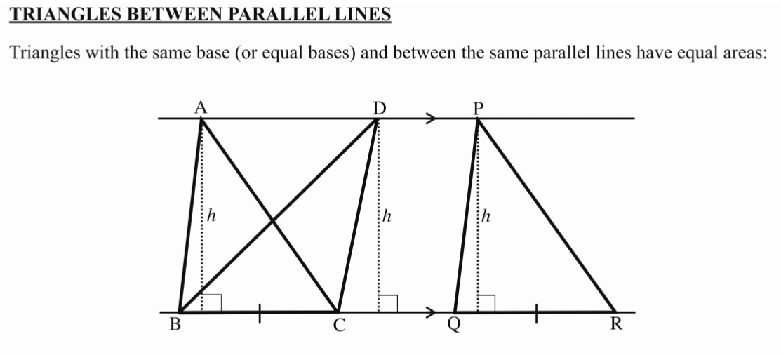 <p>Area of <span data-name="small_red_triangle" data-type="emoji">🔺</span>ABC= Area of <span data-name="small_red_triangle" data-type="emoji">🔺</span>DBC=Area<span data-name="small_red_triangle" data-type="emoji">🔺</span>PQR</p>