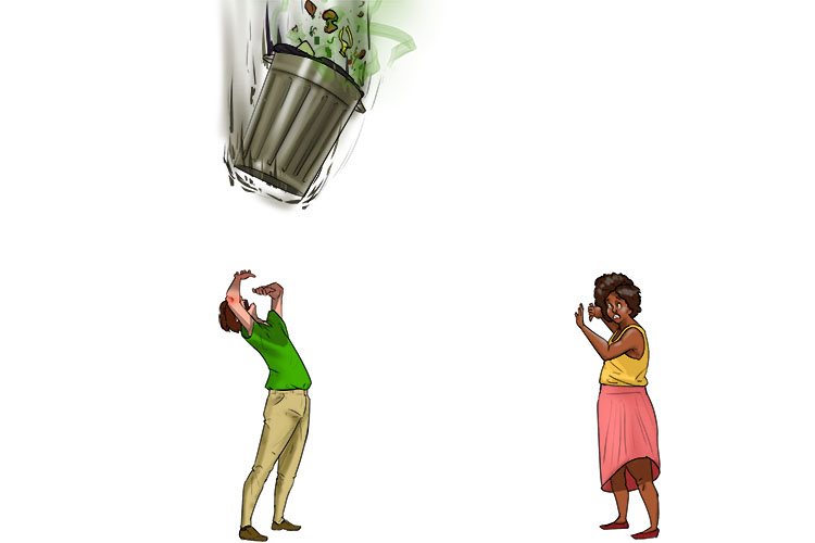 <p>suceder algo negativo a </p>