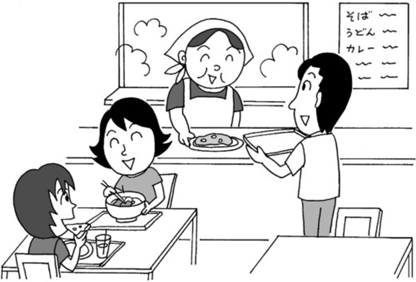<p>しょくどう</p>